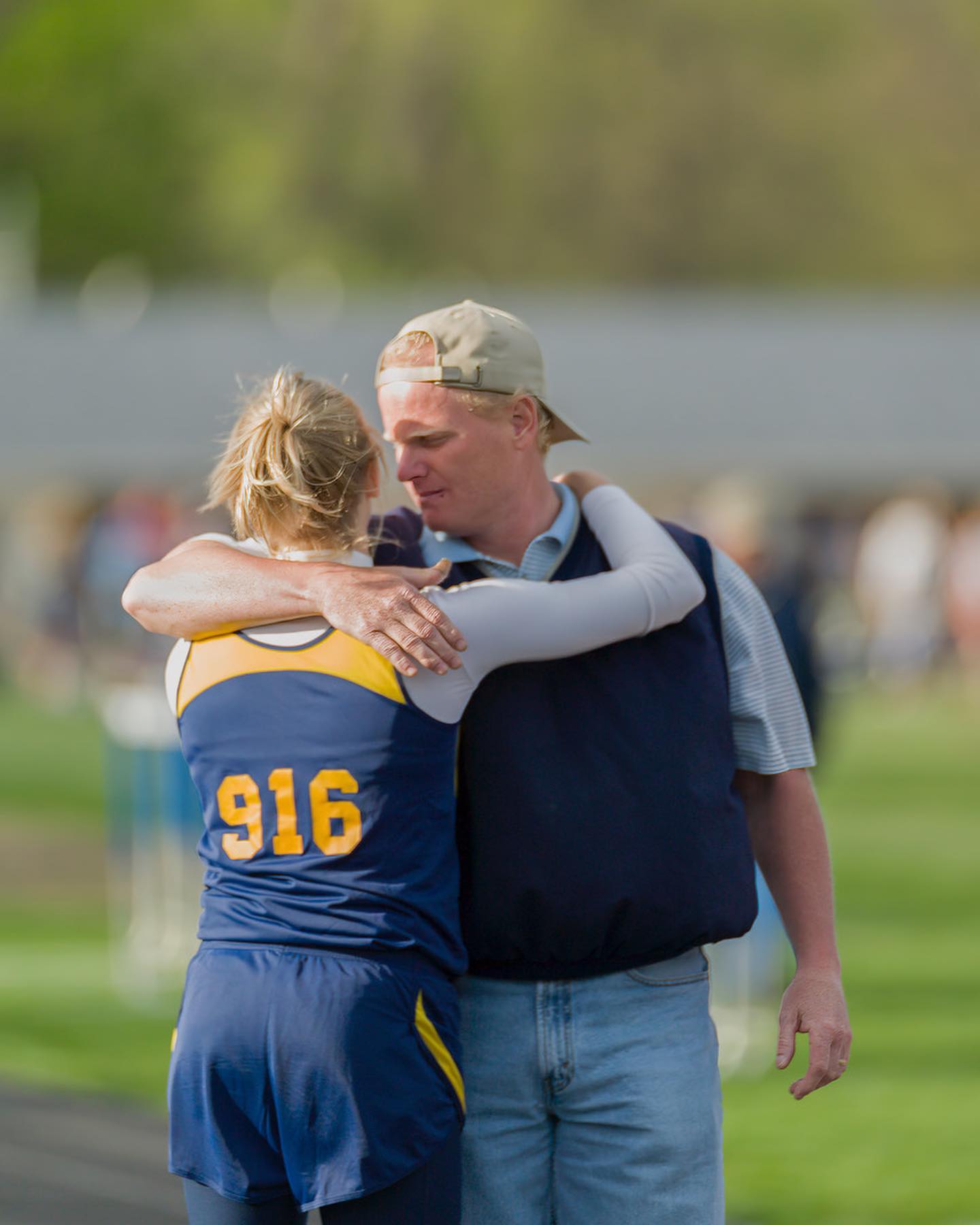 Katie Moon Hugging Her Later Father Mark Nageotte
