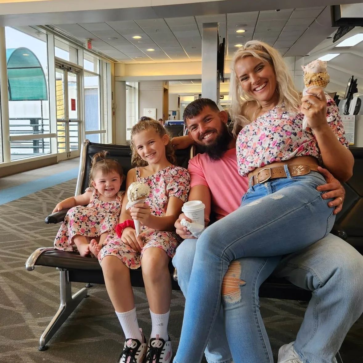 Lacey Evans With Her Husband And Children