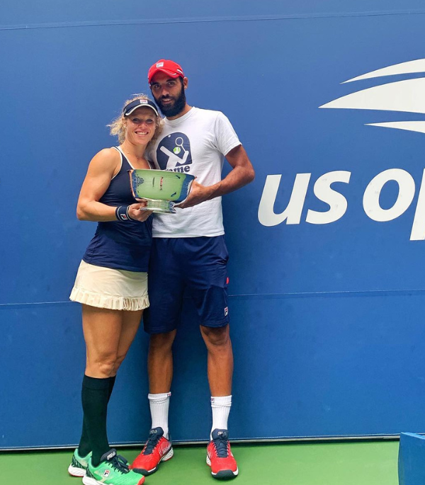 Laura Siegemund With Her Partner At The US Open