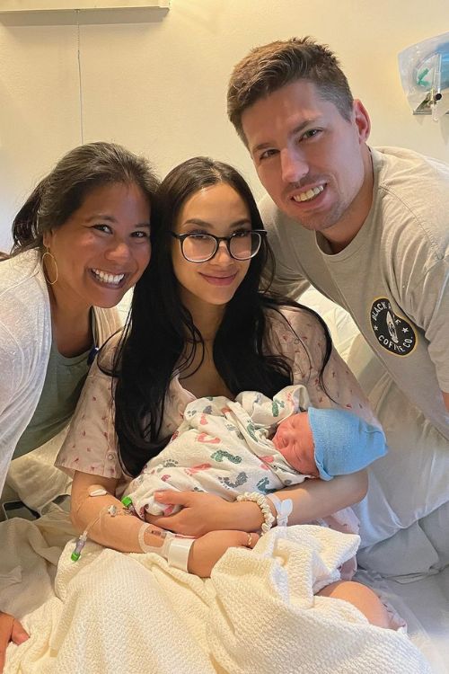 Logan Couture With His Soon To Be Wife Brielle Eschen After The Delivery Of Their Son
