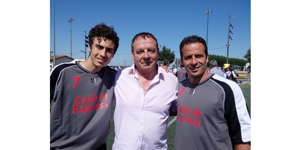 Ludovic Giuly With His Father Dominique Giuly And Son Enzo