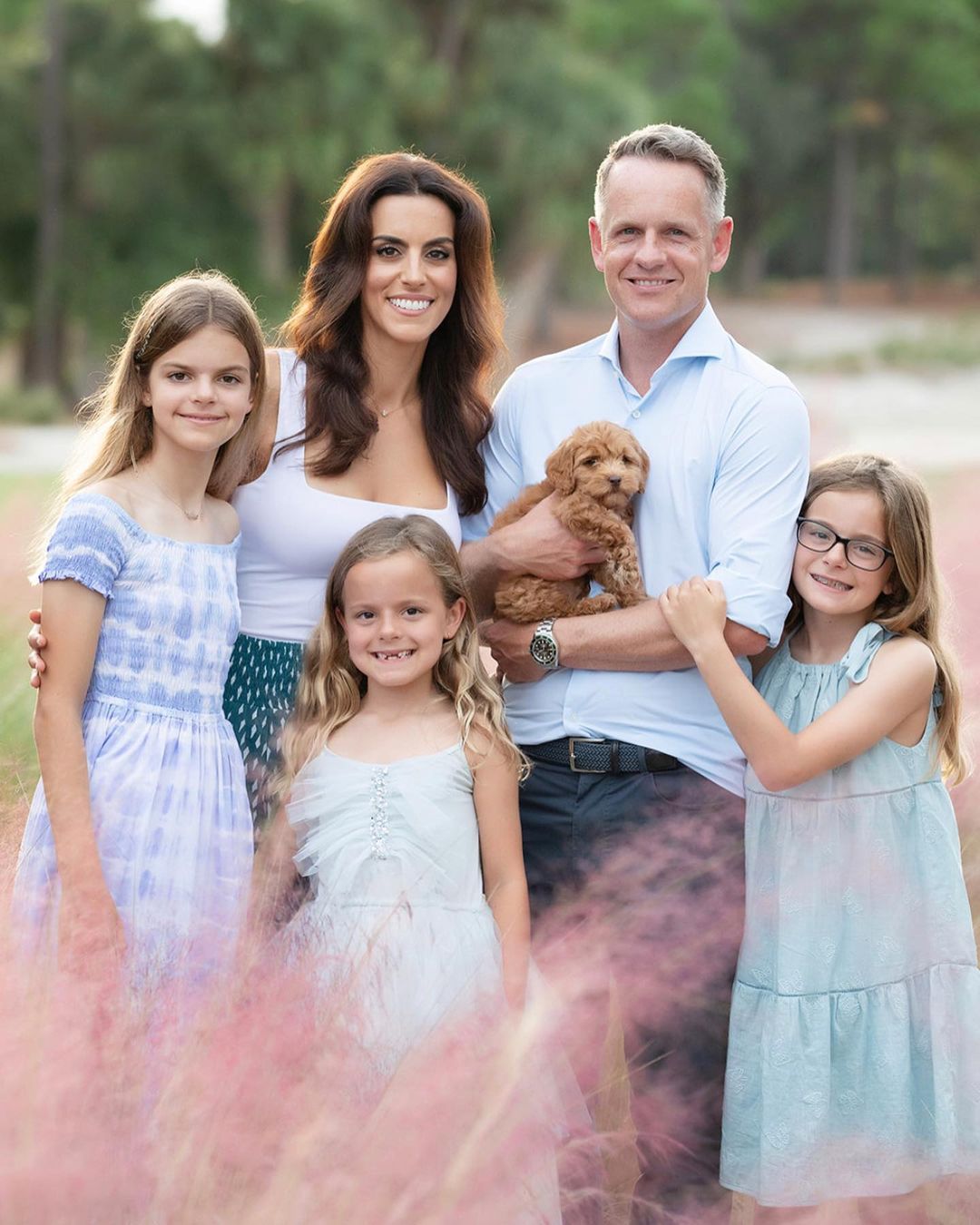 Luke Donald And His Wife Diane Donald With Their Three Daughters