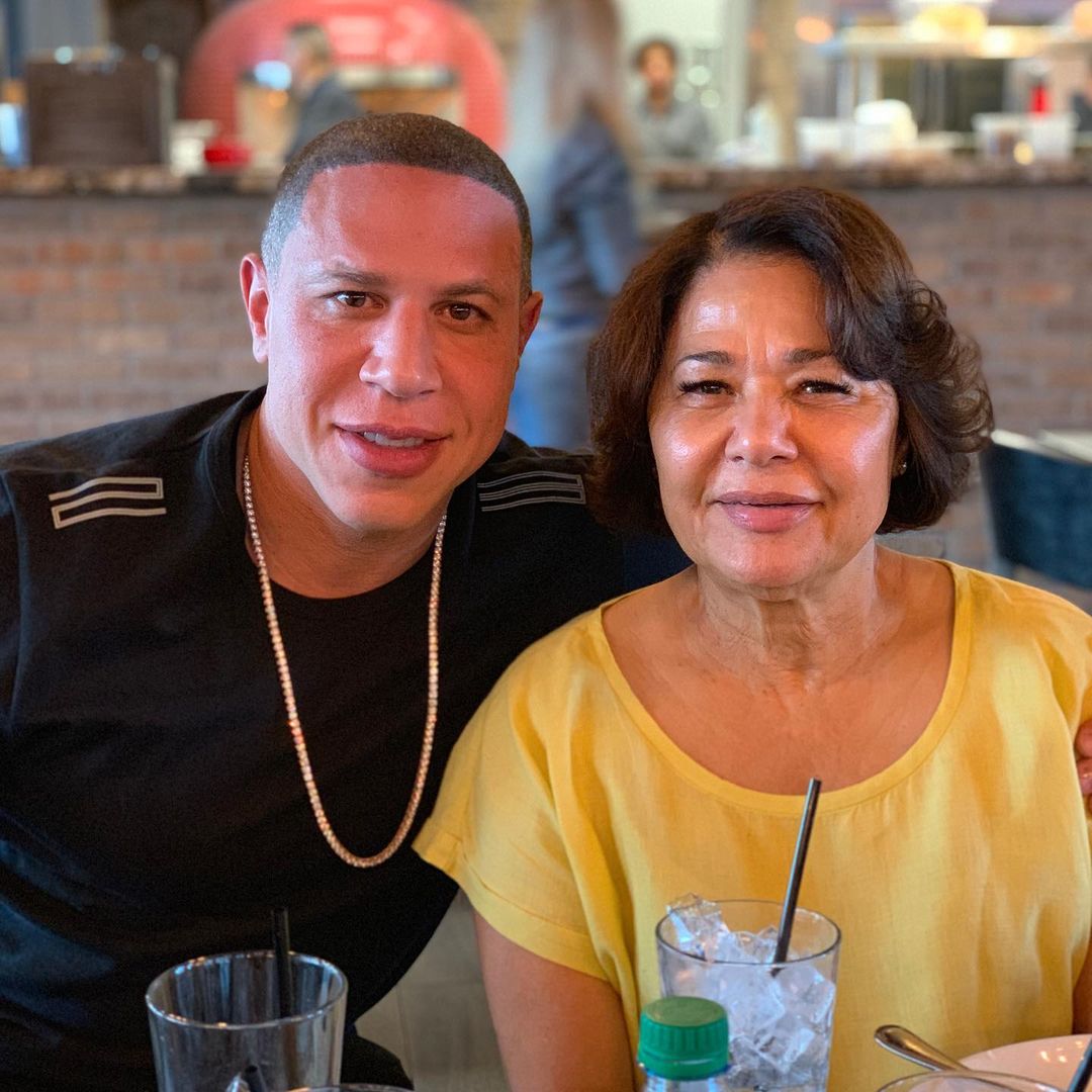 Mike Bibby With His Mother Virginia