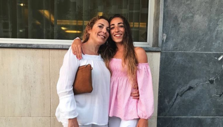 Olga Carmona With Her Mother