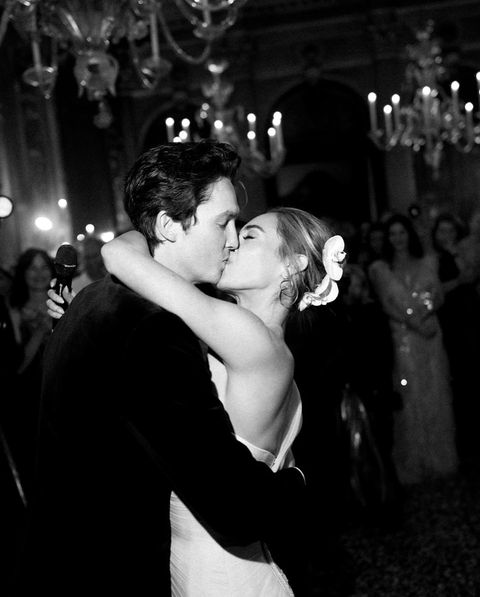 Scotty James Kissing His Wife Chloe Stroll On Their Wedding Day