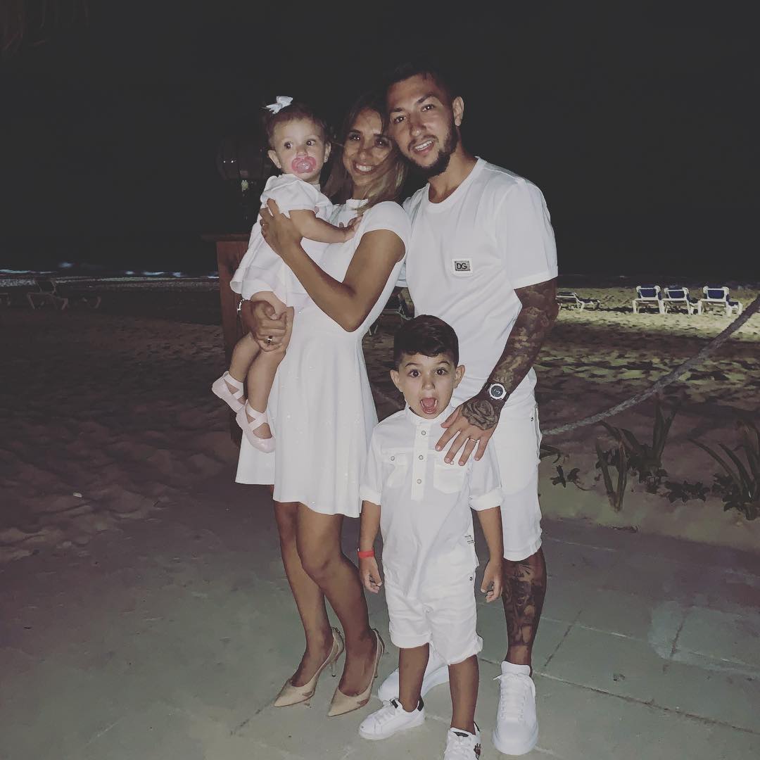 Luciano Acosta With His Family