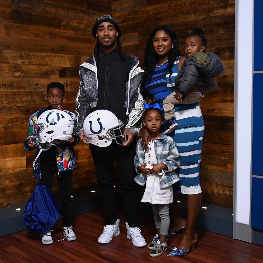 Stephon Gilmore With His Wife Gabrielle & Kids