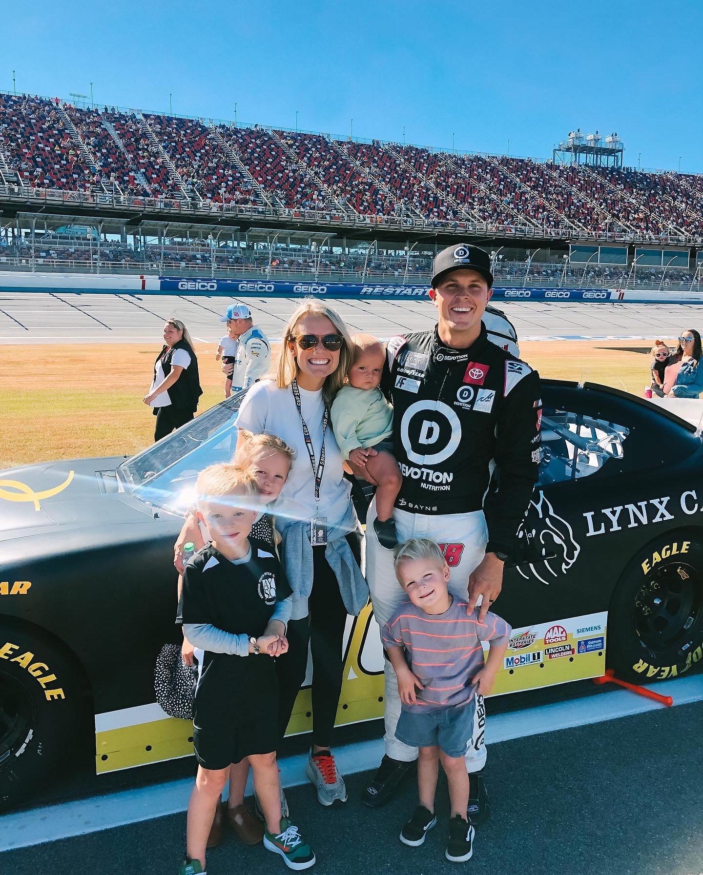 Trevor Bayne With His Wife Ashton Clapp And Kids