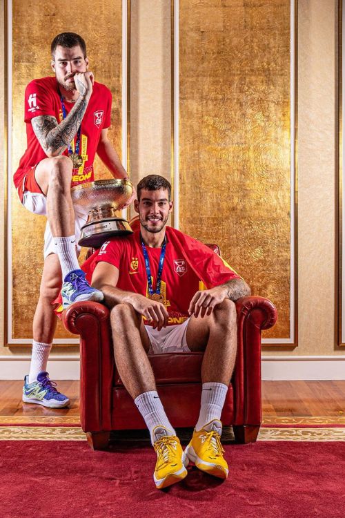 Juancho And Willy With Their Euro Cup 