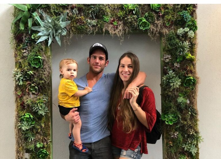 Roderick Strong With His Wife And Son