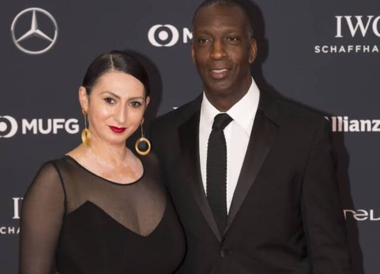 Michael Johnson and With His Wife Armine Shamiryan