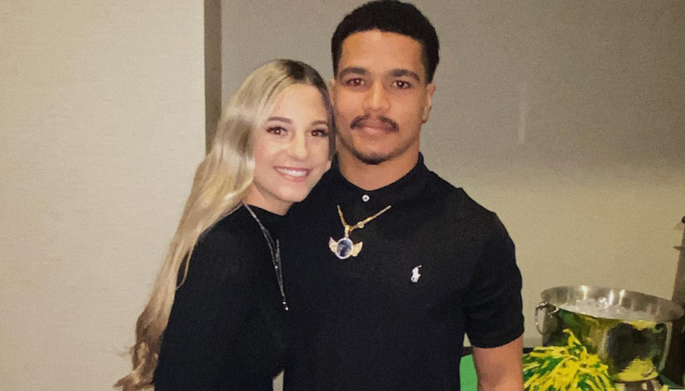 Professional Footballer Travis Dye With His Wife Erin