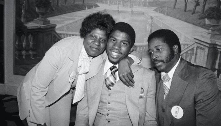 Magic Johnson With His Parents