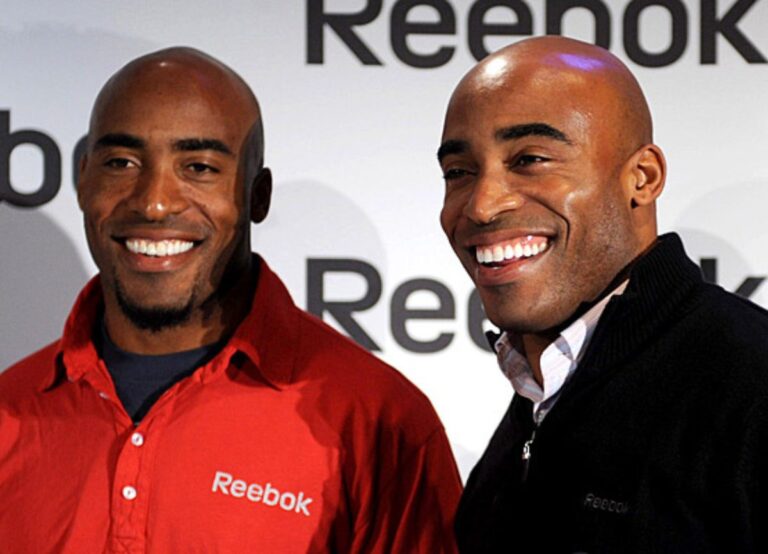 Tiki Barber With His Twin Brother Ronde Barber