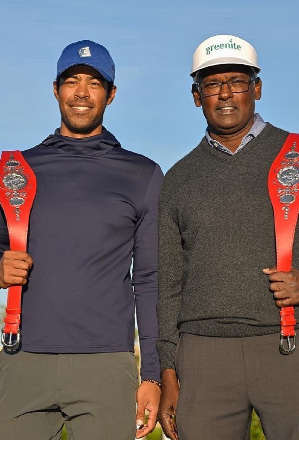 Vijay Singh And His Son With Their PNC Championship