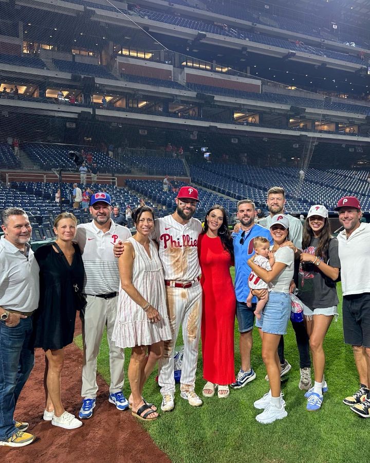 Weston Wilson With His Family At His MLB Debut Game