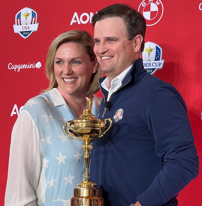 Zach Johnson & His Wife Celebrating Ryder Cup