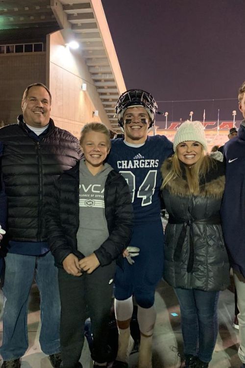 Zach Wilson With His Father Mother And Brother