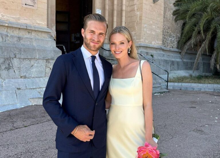 Alex Wennberg Pictured With Wife Felicia Wennberg At A Friend's Wedding In April 2023