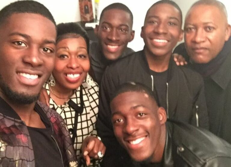 Axel Disasi Pictured With His Parents Maguy And Arthur Disasi And His Brothers In 2018