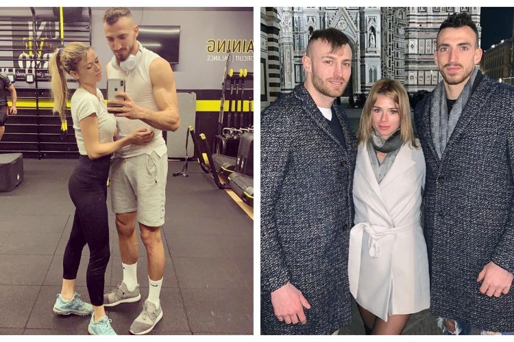 On Left: Camila Giorgi With Her Younger Brother, Amadeus, And On Right With Both Leandro and Amadeus