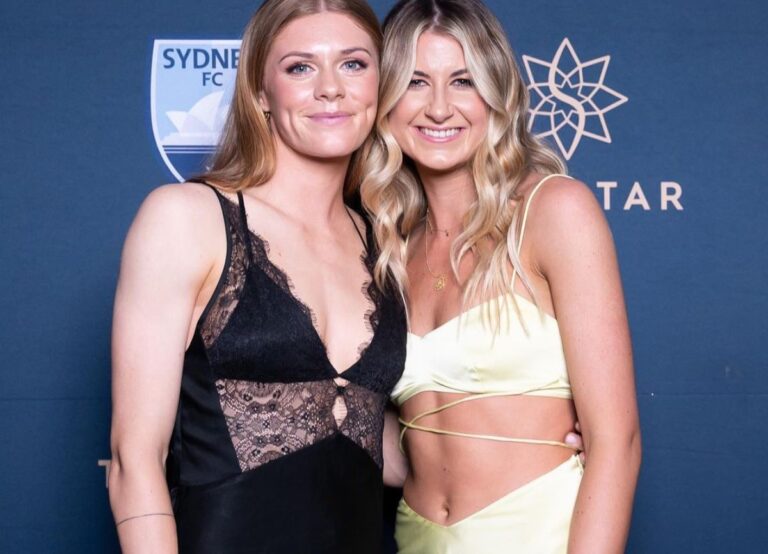 Cortnee Vine Pictured With Her Partner Charlotte McClean At The Sydney FC Award Ceremony