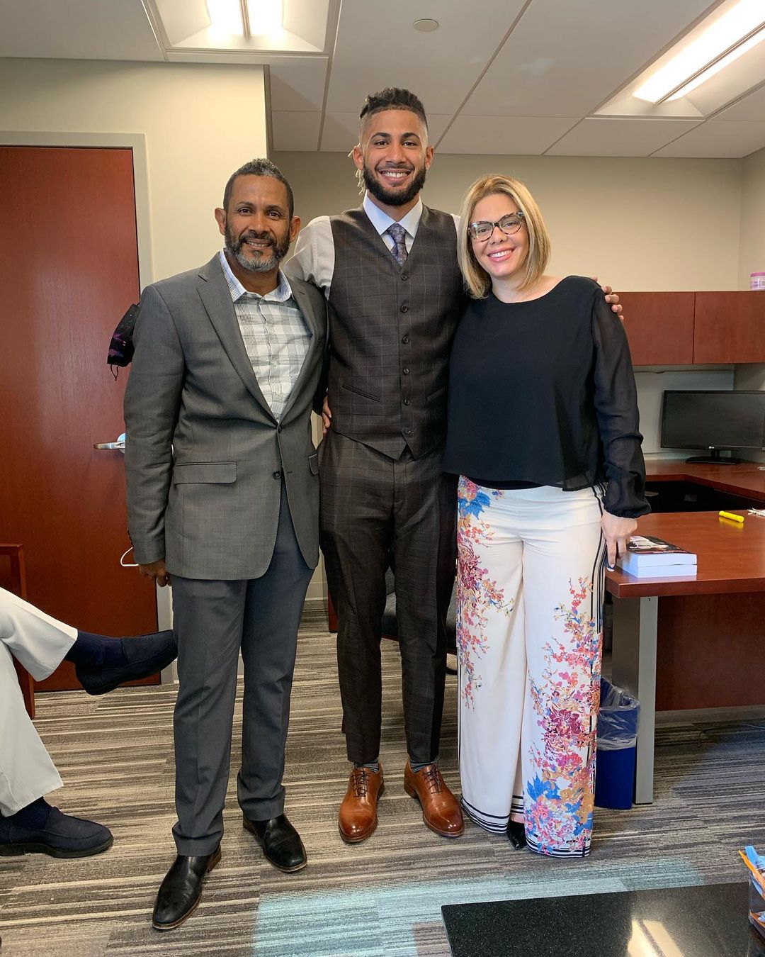 Fernando Tatis Jr. With His Father And Mother