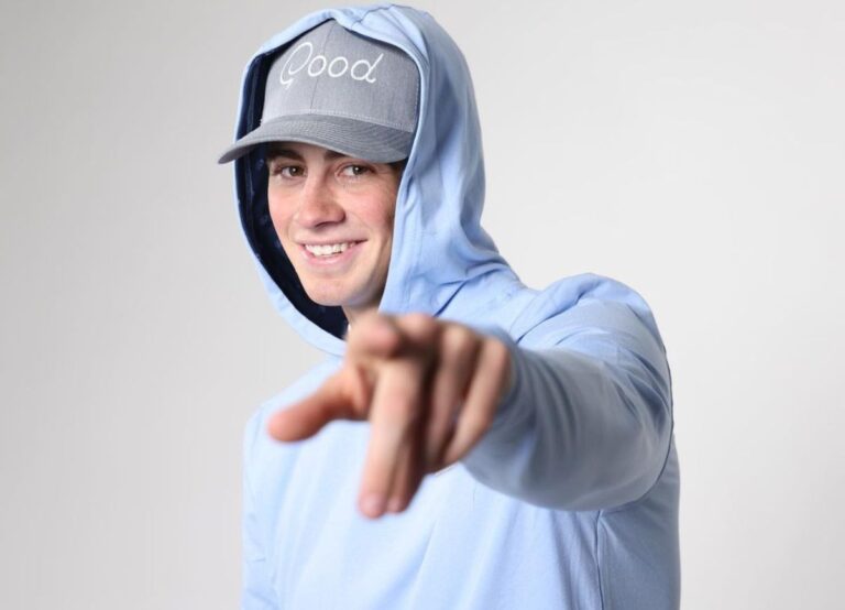 Garrett Clark Pictured Rocking The Merch Of Good Good Golf
