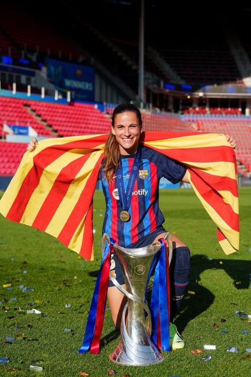 Laina Codina Pictured With The Champions League Trophy Earlier This Year In June 
