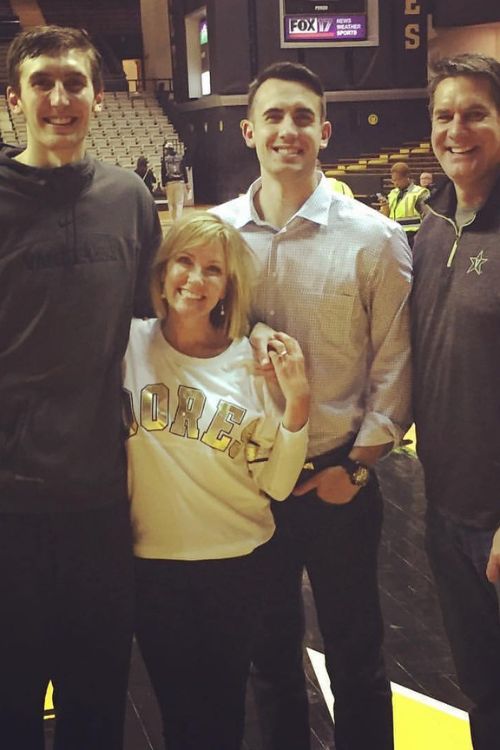 Luke Kornet Pictured With His Parents, Tracy, And Frank Kornet, And His Brother, John Kornet 