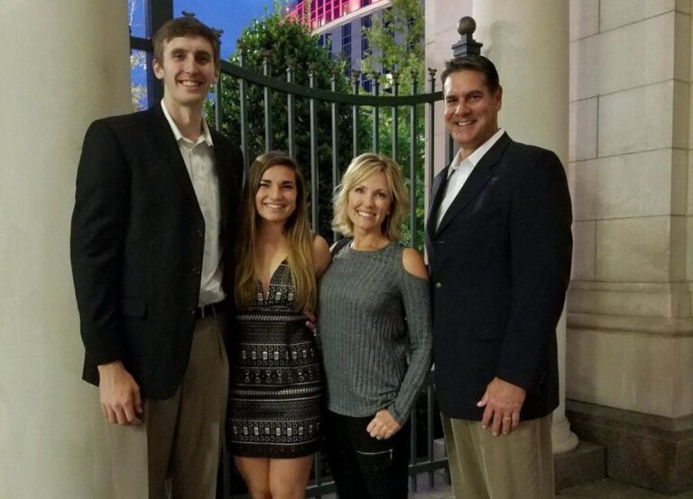 Luke Kornet Pictured With Parents, Tracy, And Frank Kornet Along With Wife Tierney Price In 2021