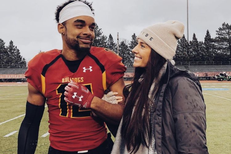 Kendra Looks Lovingly At Her Man As She Attends His Game For Ferris State In 2018