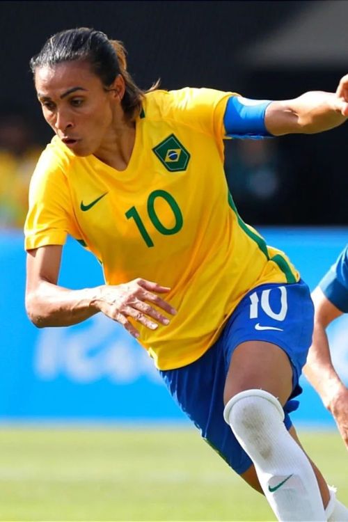 Marta Vieira da Silva In Action For Brazil During An International Tournament 