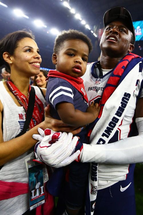 Matthew Slater Pictured With His Wife, And Son After Winning The Super Bowl 