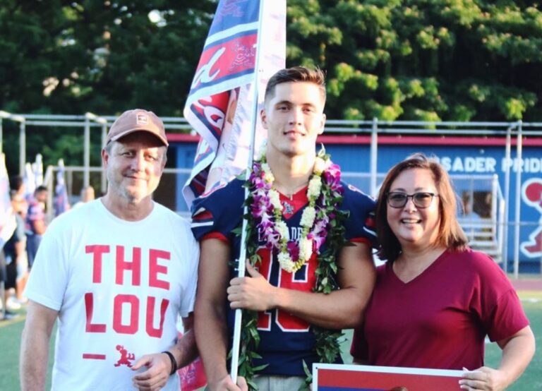 Nick Herbig Pictured With His Parents, Bruce, And Robyn Herbig In 2019
