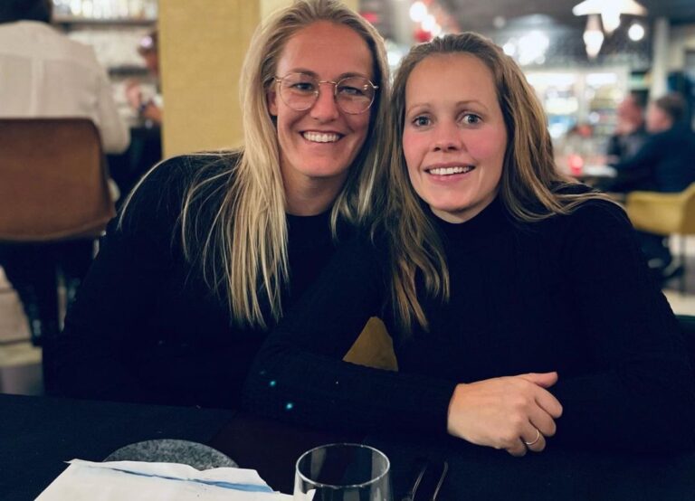 Stefanie van der Gragt Pictured With Her Partner Maryze Borst Earlier This Year At A New Year's Party