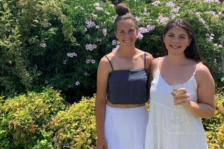 Tess Flintoff Pictured With Sister, Amy Flintoff (R) In 2019