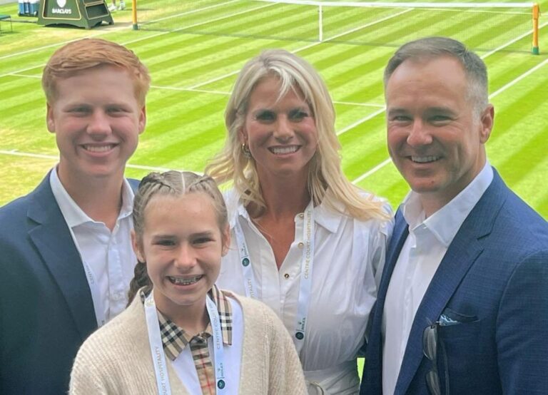 Trevor Immelman Pictured With His Family Earlier This Year At The Wimbledon Tournament