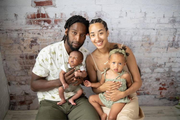 The Older Brother Of Tyree Jackson, Fluerry Jackson Jr Pictured With His Wife Savannah, And Their Two Kids