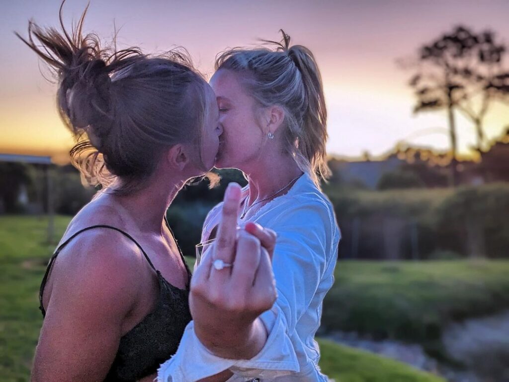 Danni Wyatt And Georgie Hodge Pictured Right After Getting Engaged