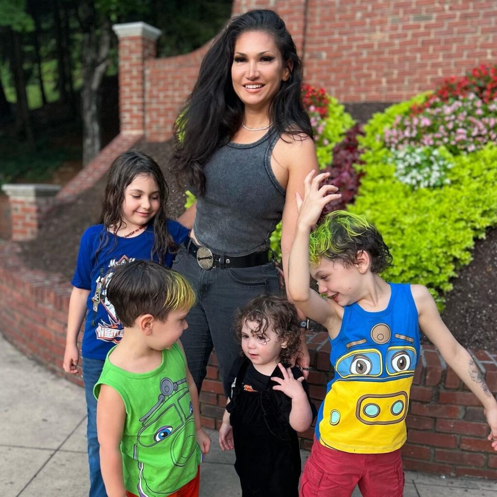 Reby Sky With Her Kids 