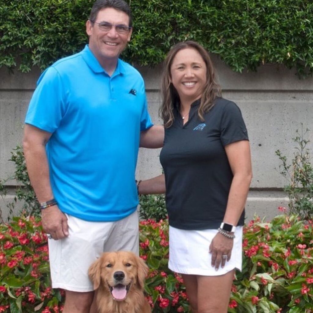 Ron Rivera With His Wife