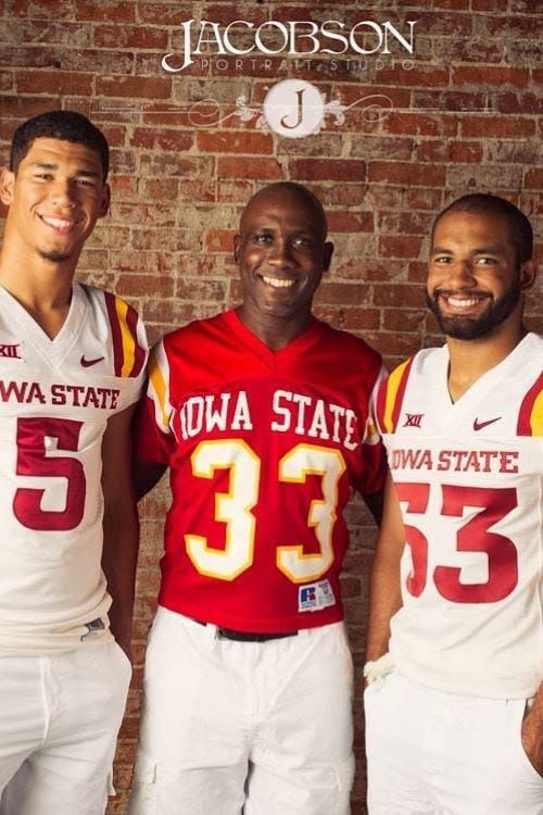 Allen Lazard With His Father And Brother Anthony