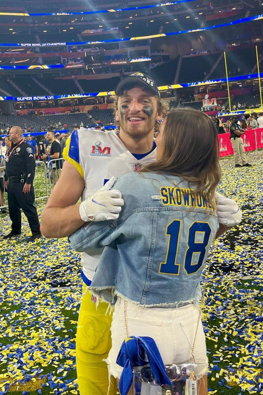 Ben Skowronek And Brianna Stroup After The Rams Won Super Bowl LVI