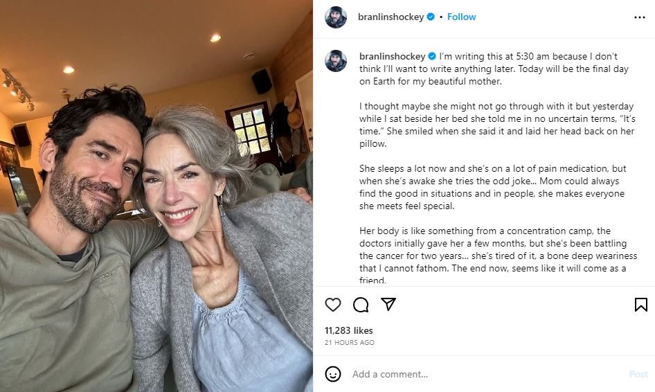 Branlin Shockey Posts About His Mother 