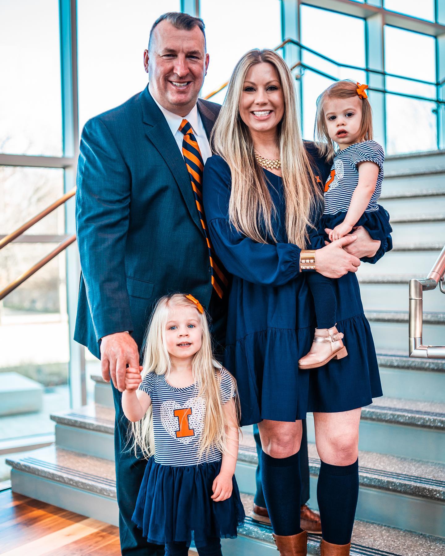 Bret Bielema With His Wife, Jennifer, And Kids