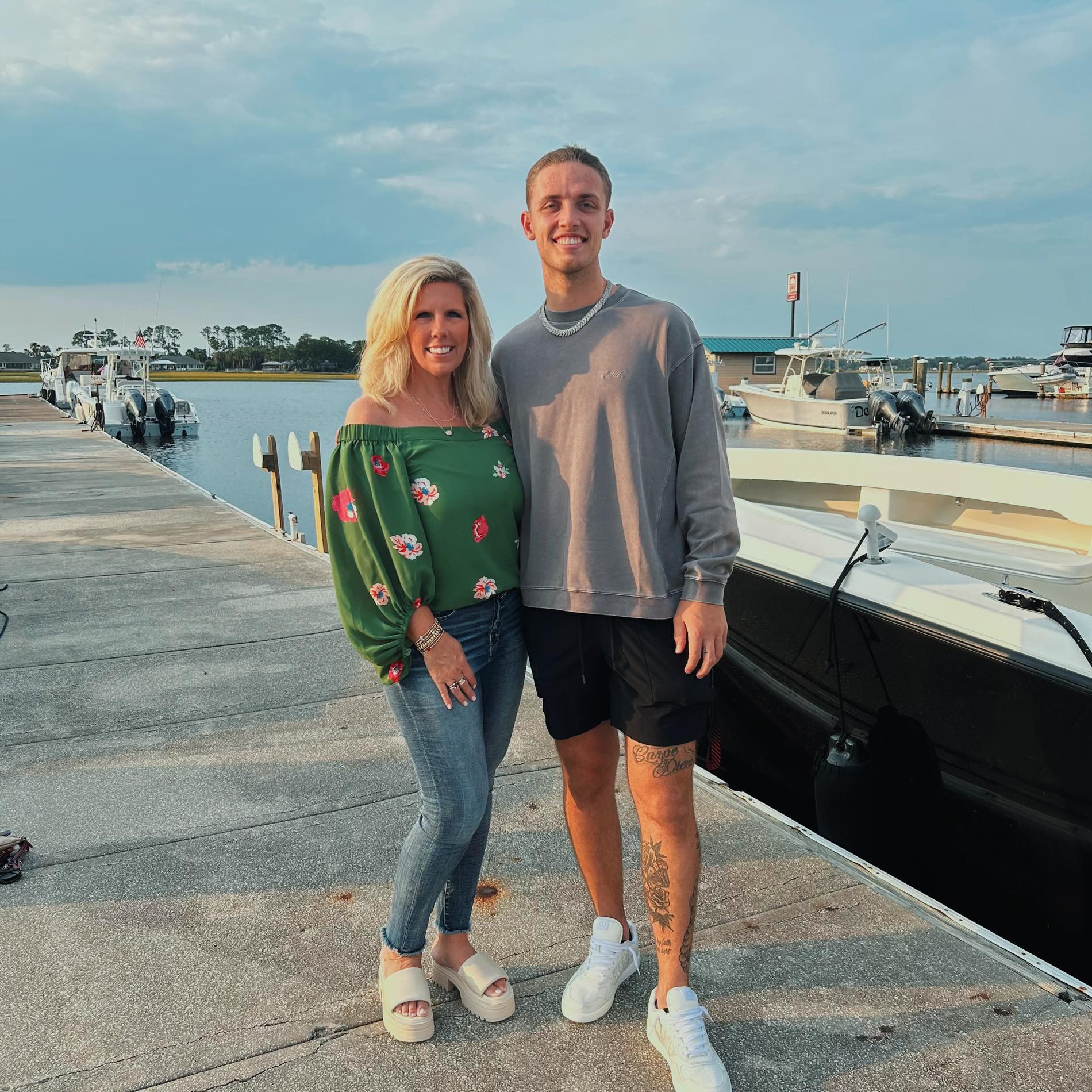 Carson Beck With His Mother Tracy Beck