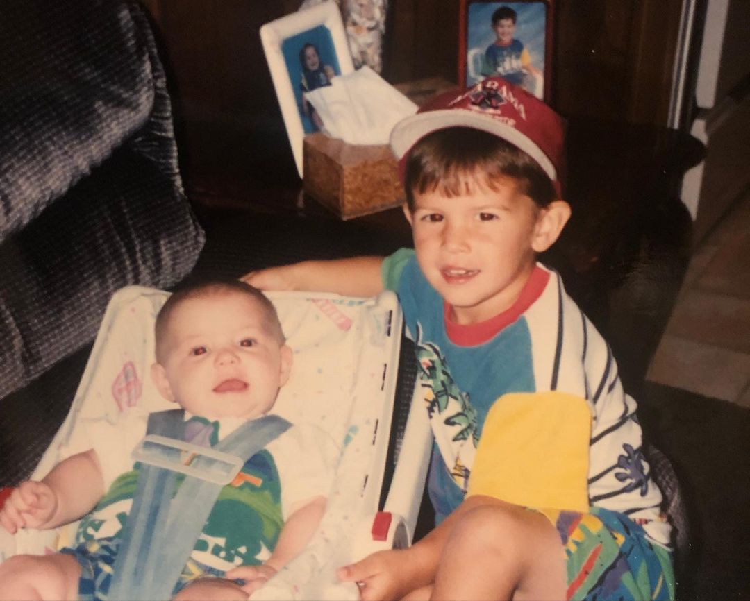 Childhood Picture Of AJ McCarron With His Brother Corey