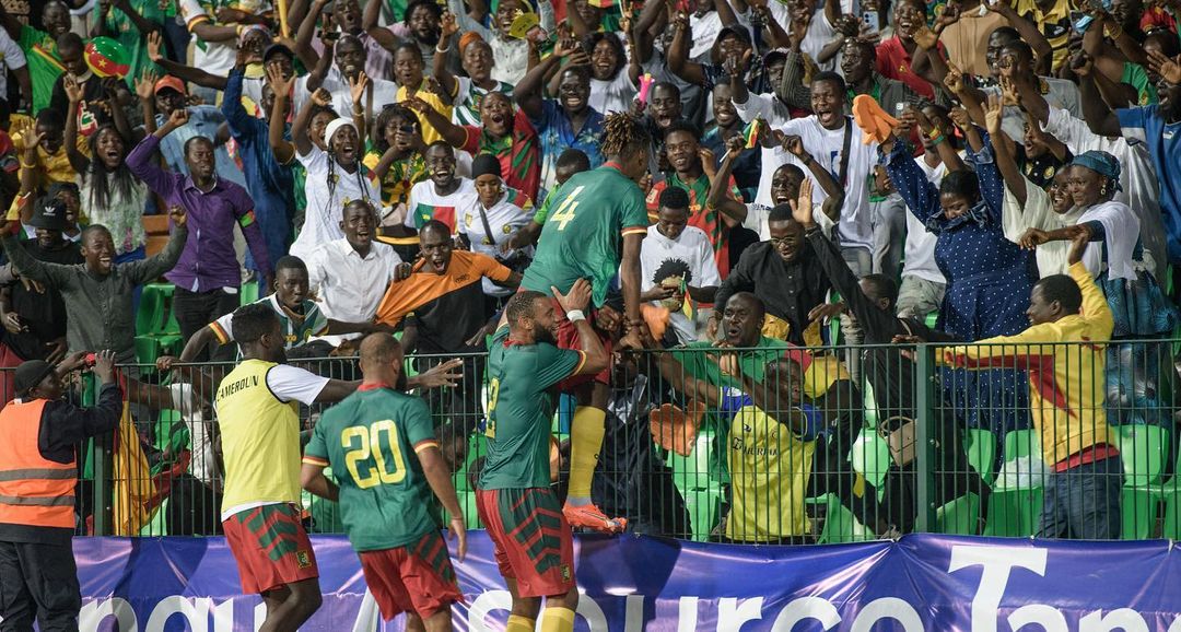 Christopher Wooh Celebrating His First Goal For The Cameroon National Team