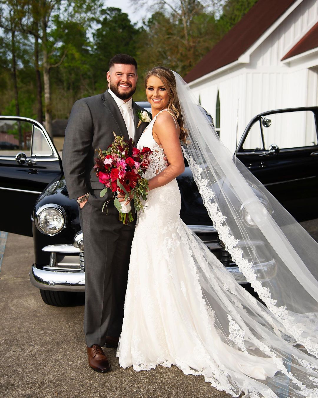 Corey McCaron And Karli Pictured On Their Wedding Day